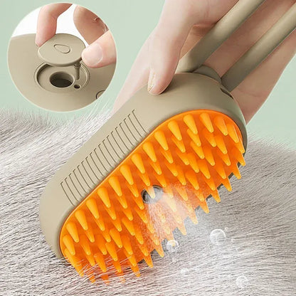 PatiBrush 2'si 1 Arada Buharlı Kedi ve Köpek Fırçası