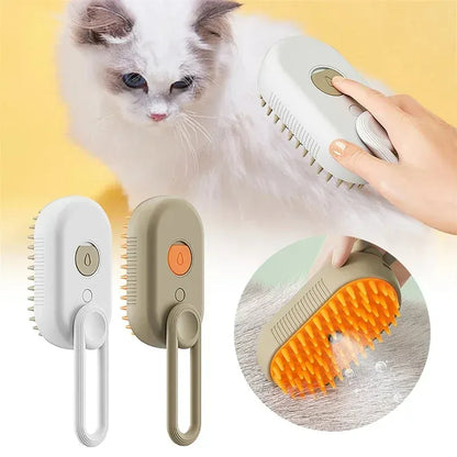 PatiBrush 2'si 1 Arada Buharlı Kedi ve Köpek Fırçası