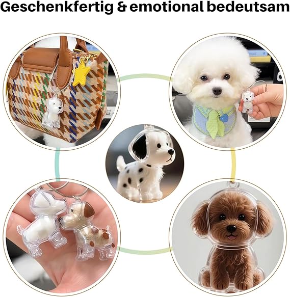 Patimora Sonsuz Bağ Köpek Figürlü Anı Anahtarlığı