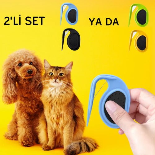 Patimora Pro-Care: Acısız Kıtık Açıcı Kedi & Köpek Tarağı (İkili Set)