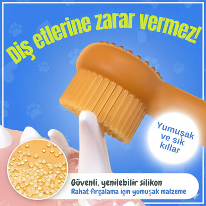 PatiDent Yumuşak Silikon Evcil Hayvan Diş Fırçası Seti