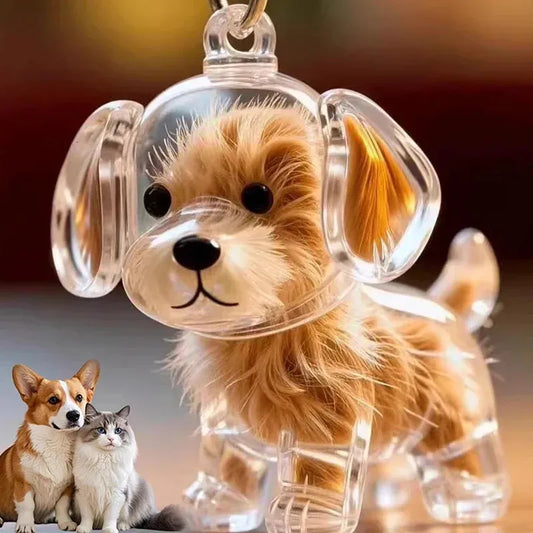 Patimora Sonsuz Bağ Köpek Figürlü Anı Anahtarlığı