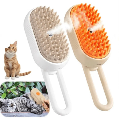 PatiBrush 2'si 1 Arada Buharlı Kedi ve Köpek Fırçası
