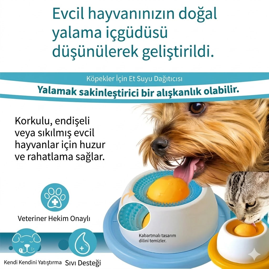 PatiRelax Kedi ve Köpekler İçin Stres Giderici Yalama Kasesi